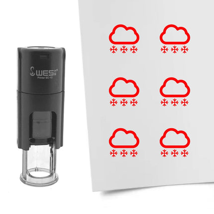 Stempel Schneewolke Ø10mm rund