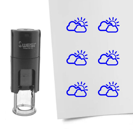 Stempel Bewölkt Ø10mm rund