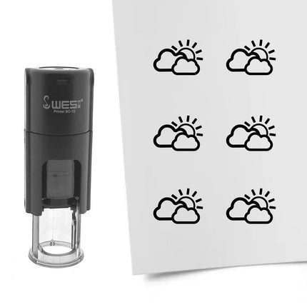 Stempel Bewölkt Ø10mm rund