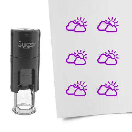 Stempel Bewölkt Ø10mm rund