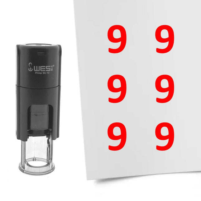 Stempel Zahl 9 Ø10mm rund