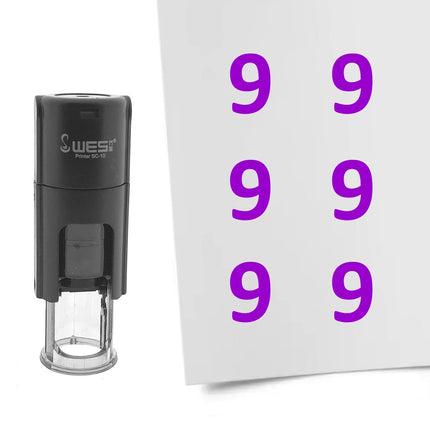 Stempel Zahl 9 Ø10mm rund