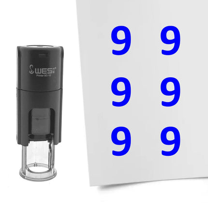 Stempel Zahl 9 Ø10mm rund