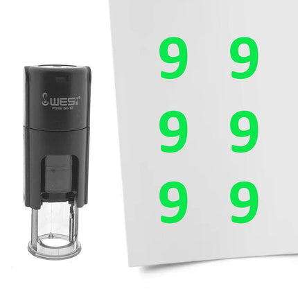 Stempel Zahl 9 Ø10mm rund