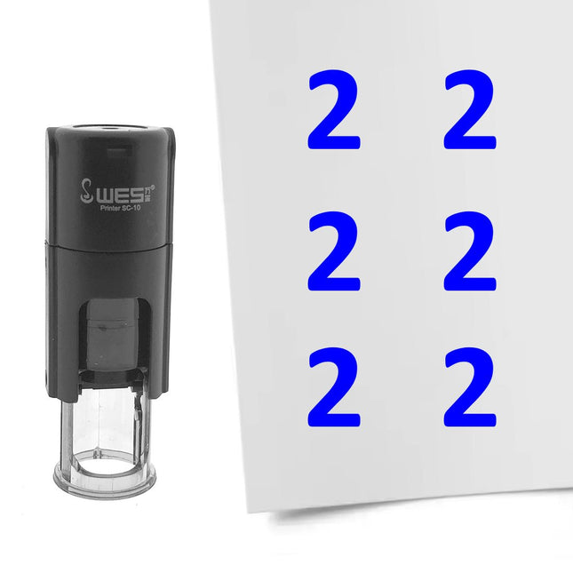 Stempel Zahl 2 Ø10mm rund