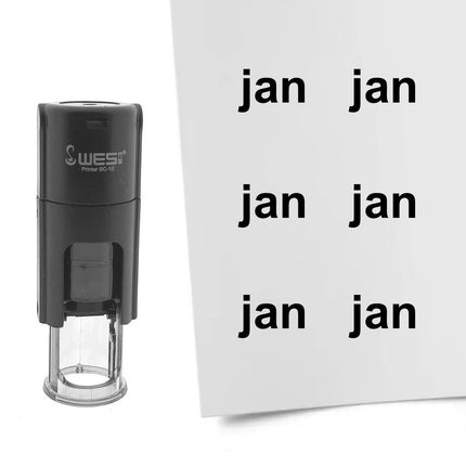 Stempel Monatskürzel Jan Ø10mm rund