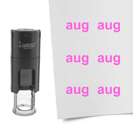 Stempel Monatskürzel Aug Ø10mm rund