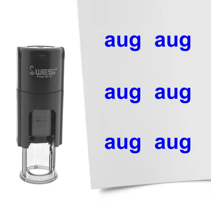Stempel Monatskürzel Aug Ø10mm rund