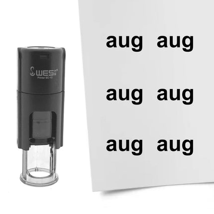 Stempel Monatskürzel Aug Ø10mm rund