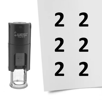 Stempel Zahl 2 Ø10mm rund