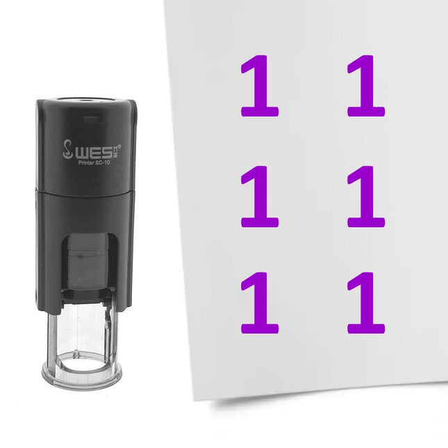 Stempel Zahl 1 Ø10mm rund