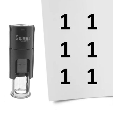 Stempel Zahl 1 Ø10mm rund