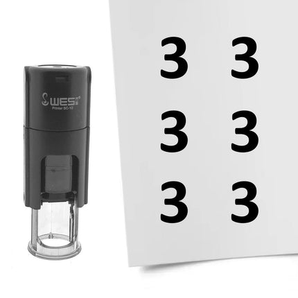 Stempel Zahl 3 Ø10mm rund