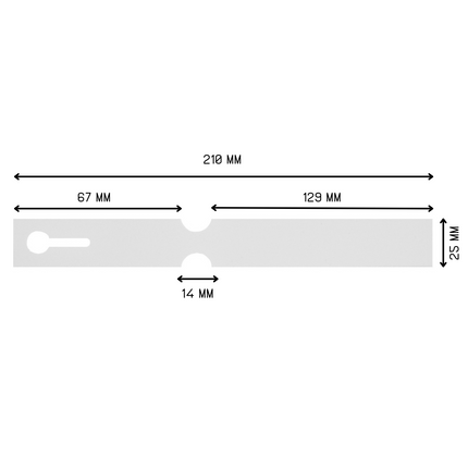 Schlaufenetiketten Laserdrucker 125µ, 210x25 mm - 198 Stück