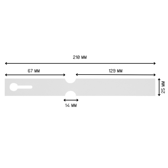 Schlaufenetiketten Laserdrucker 125µ, 210x25 mm - 198 Stück