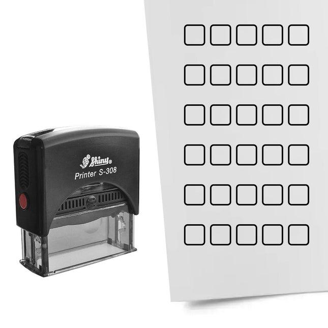 Stempel mit 5 Checkboxen, 60 x 40 mm