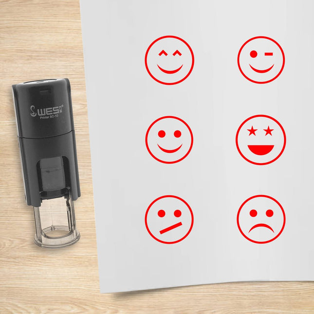 Stempelset Smileys Ø10mm rund