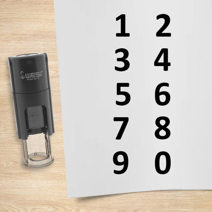 Stempelset Zahlen Ø10mm rund