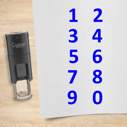 Stempelset Zahlen Ø10mm rund