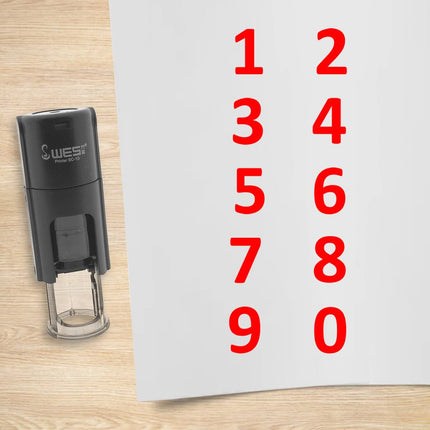 Stempelset Zahlen Ø10mm rund