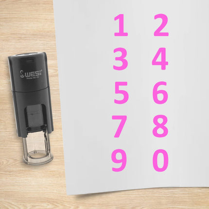 Stempelset Zahlen Ø10mm rund