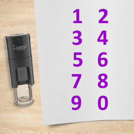 Stempelset Zahlen Ø10mm rund