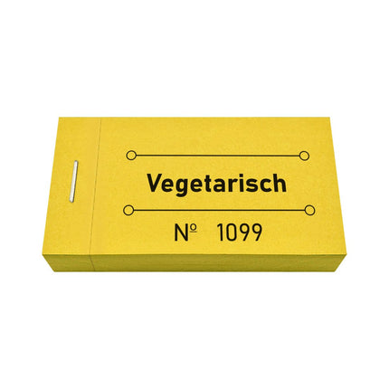 Wertmarken Block 'Vegetarisch' - 50 Abrisse