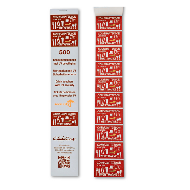 Wertmarken Block, UV-Merkmal - 1000 Abrisse pro Satz