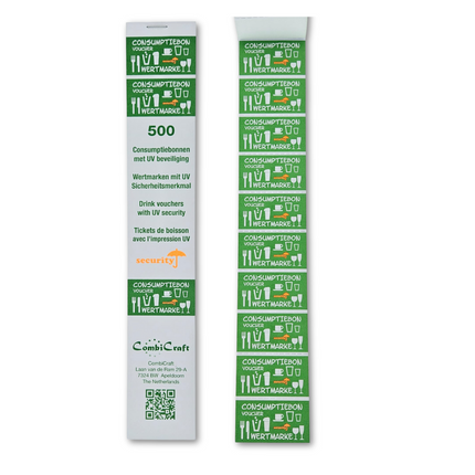 Wertmarken Block, UV-Merkmal - 1000 Abrisse pro Satz