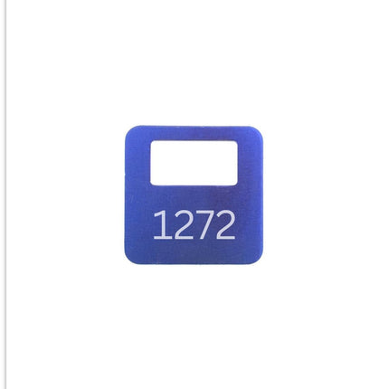 Garderobemarken Elox Aluminium, farbig - pro Stück