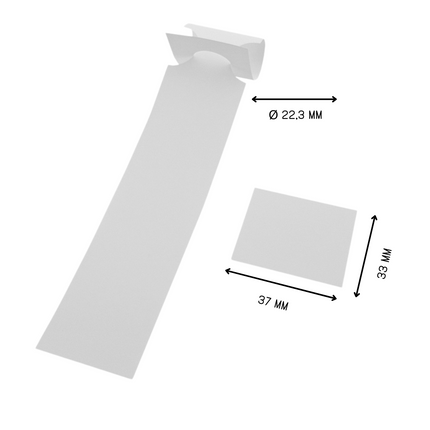 Schlaufenetiketten mit Abrißstreifen 250x33 mm - 198 Stück