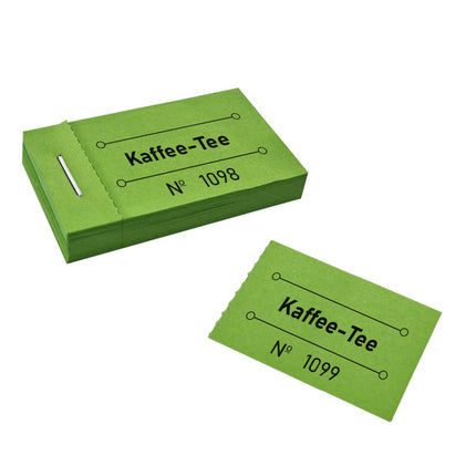 Wertmarken Block 'Kaffee-Tee' - 50 Abrisse