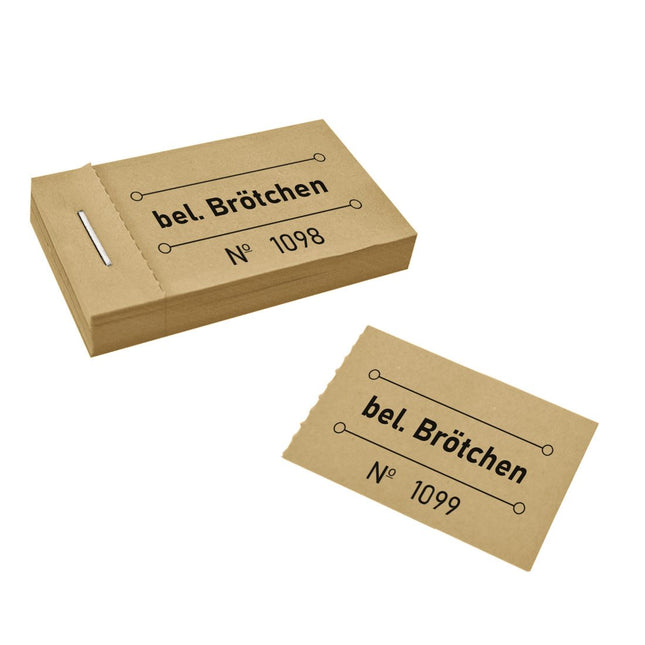 Wertmarken Block 'bel. Brötchen' - 50 Abrisse