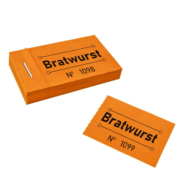 Wertmarken Block 'Bratwurst' - 50 Abrisse