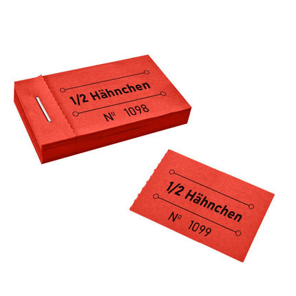 Wertmarken Block '1/2 Hähnchen' - 50 Abrisse