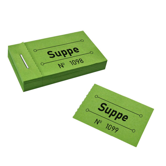 Wertmarken Block 'Suppe' - 50 Abrisse