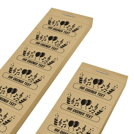 Wertmarken Block 'Party' mit eigenem Text - 1000 Abrisse