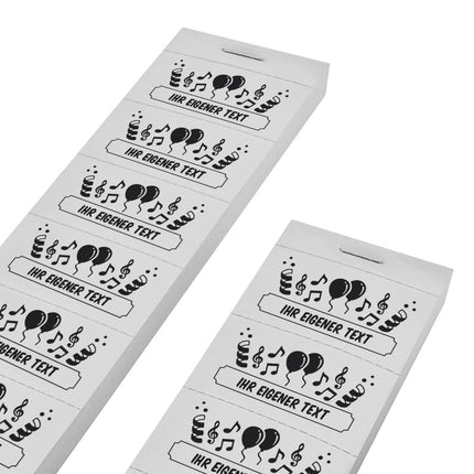 Wertmarken Block 'Party' mit eigenem Text - 1000 Abrisse