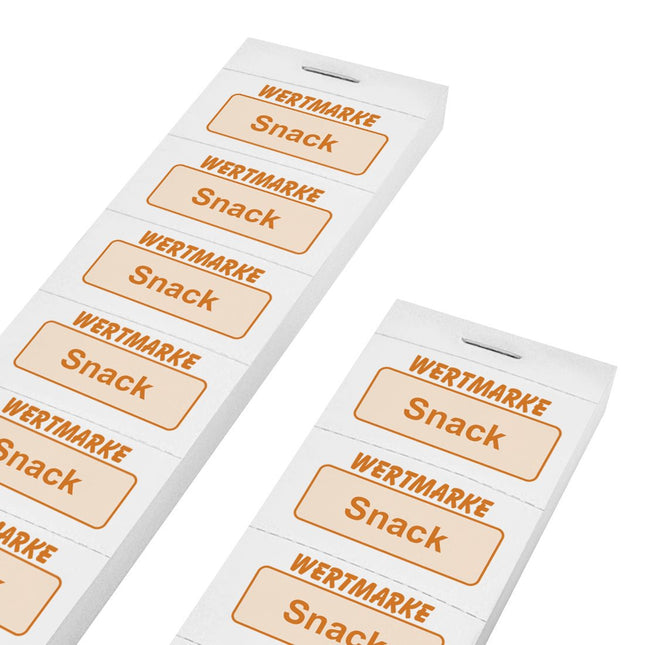 Wertmarken Block 'Snack' - 1000 Abrisse pro Satz
