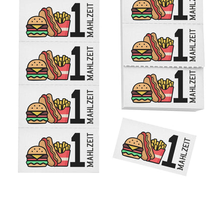 Wertmarken Block '1 Mahlzeit' - 1000 Abrisse pro Satz