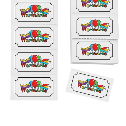 Wertmarken Block 'Karneval' - 1000 Abrisse pro Satz