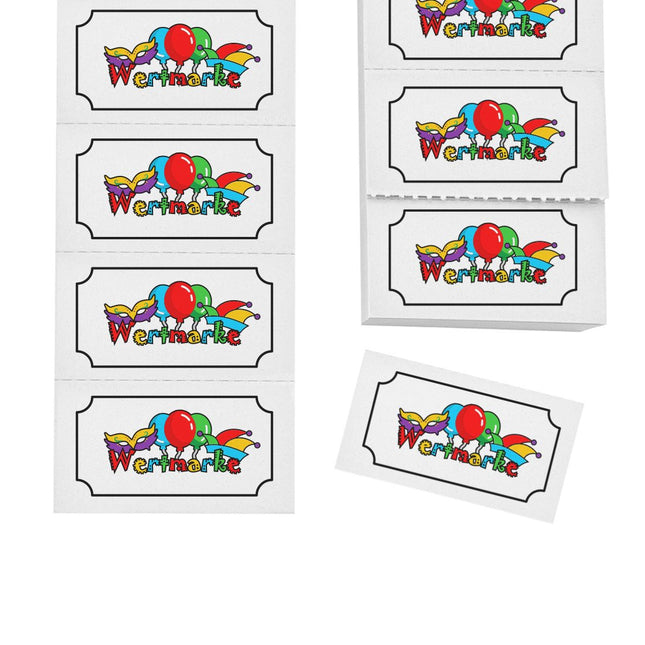 Wertmarken Block 'Karneval' - 1000 Abrisse pro Satz