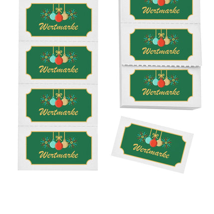 Wertmarken Block 'Festlich' - 1000 Abrisse pro Satz