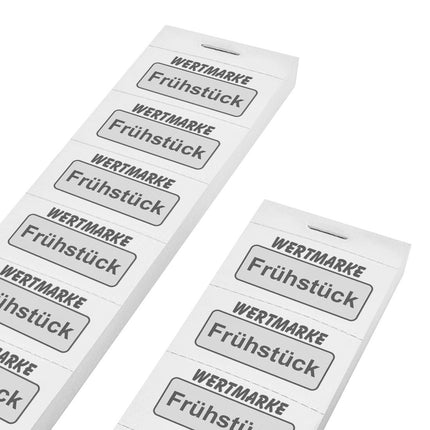 Wertmarken Block 'Frühstück' - 1000 Abrisse pro Satz