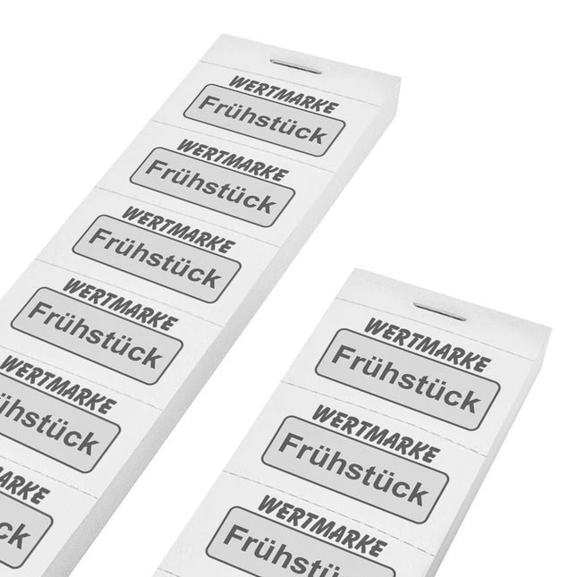 Wertmarken Block 'Frühstück' - 1000 Abrisse pro Satz