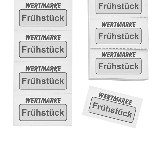 Wertmarken Block 'Frühstück' - 1000 Abrisse pro Satz