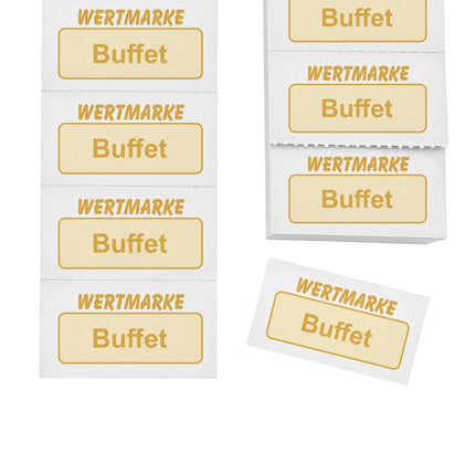 Wertmarken Block 'Buffet' - 1000 Abrisse pro Satz