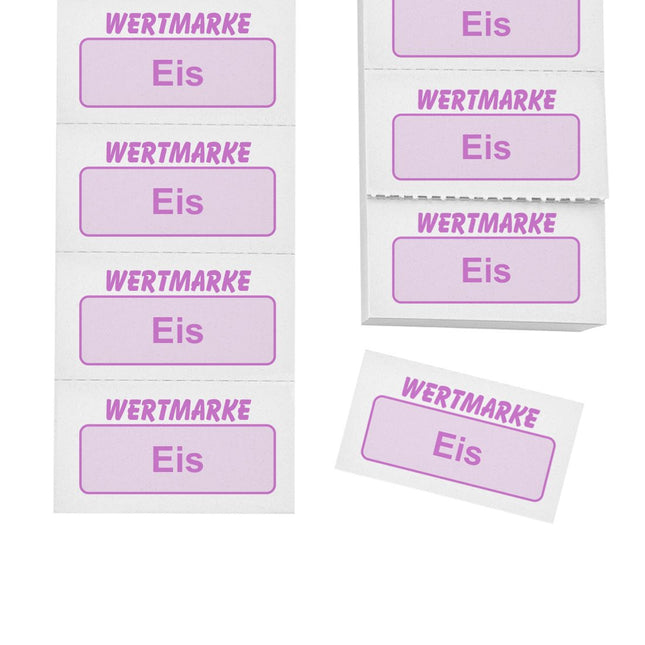 Wertmarken Block 'Eis' - 1000 Abrisse pro Satz