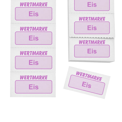 Wertmarken Block 'Eis' - 1000 Abrisse pro Satz