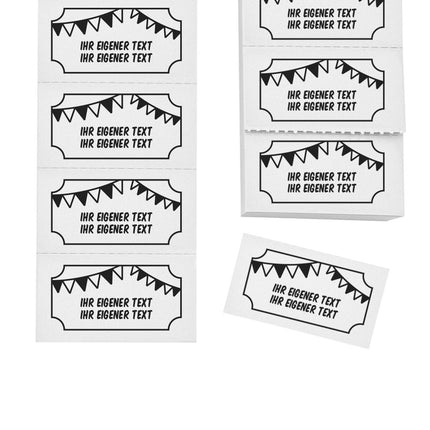 Wertmarken Block 'Girlanden' mit 2 Zeilen eigenem Text - 1000 Abrisse